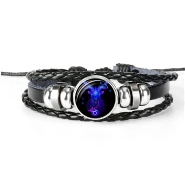 Zodiac Constellation Bracelet in Braided Design for Men, Women, and Kids
