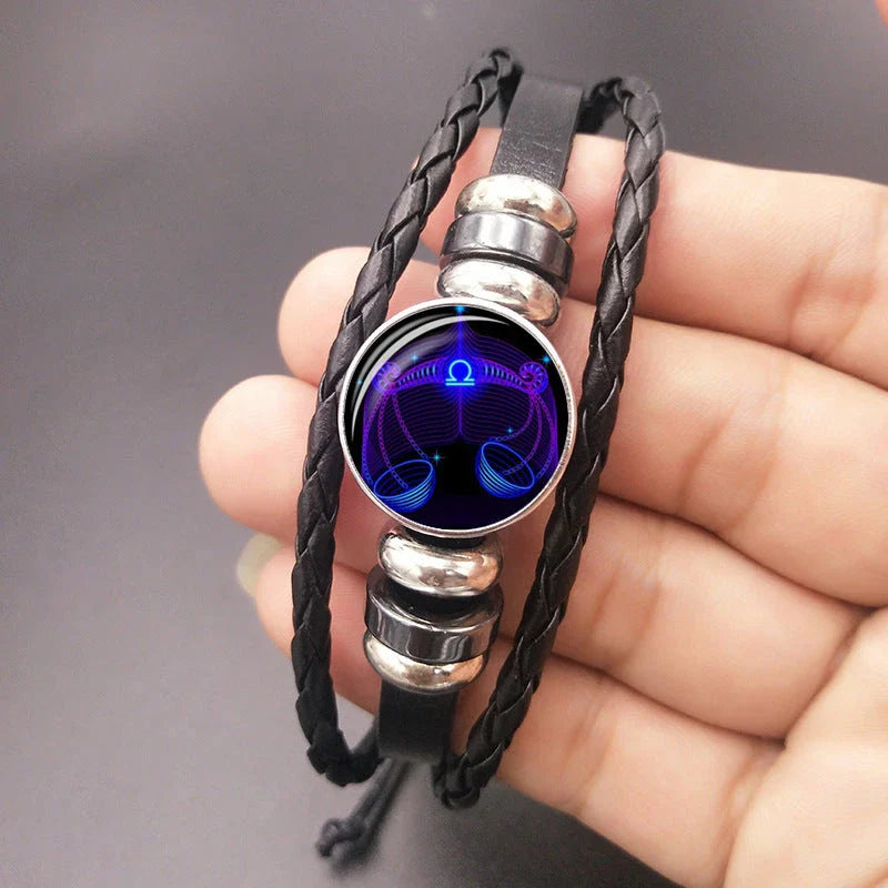 Zodiac Constellation Bracelet in Braided Design for Men, Women, and Kids