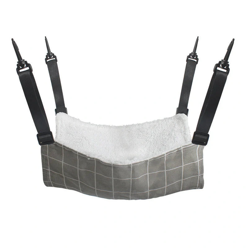 Cosy and adjustable hanging cat nest in a variety of patterns and sizes