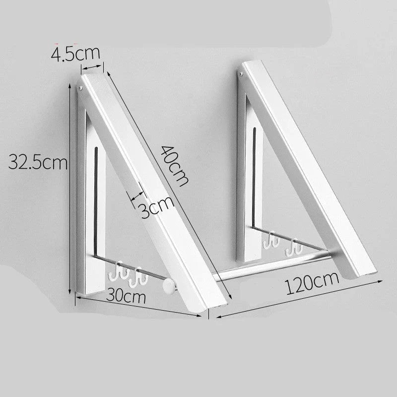 Foldable Aluminum Alloy Wall Hanger with Sturdy Triangle-Shaped Design and Rust-Resistant Finish