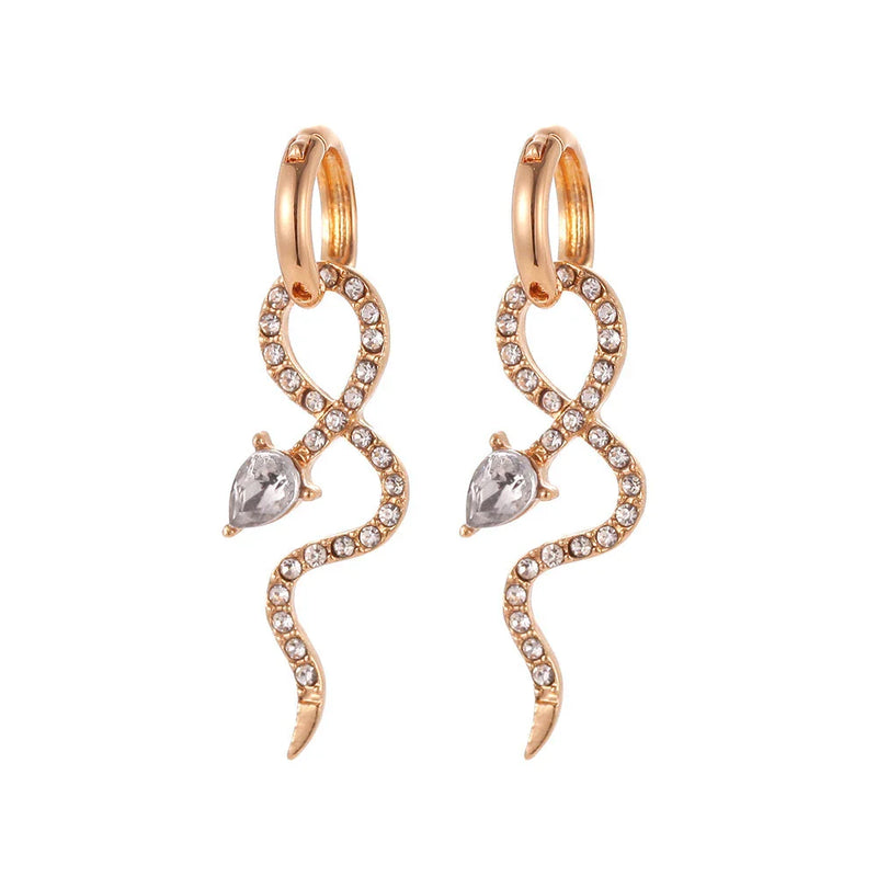 Elegant European & American Snake Dangle Earrings