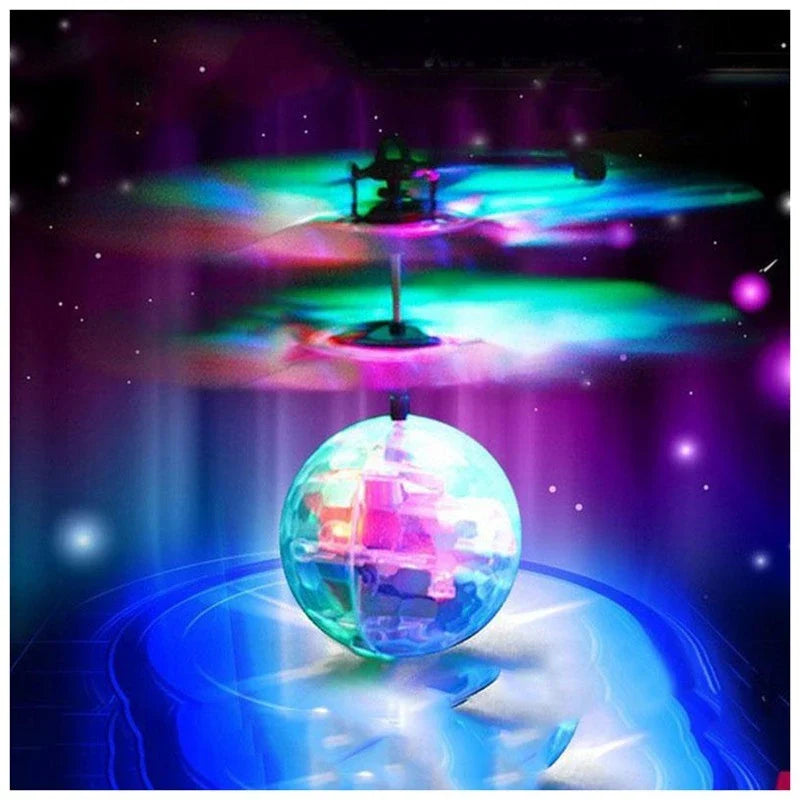 A mesmerizing LED-powered levitating ball that uses infrared technology to effortlessly float and dance, creating a captivating visual display.