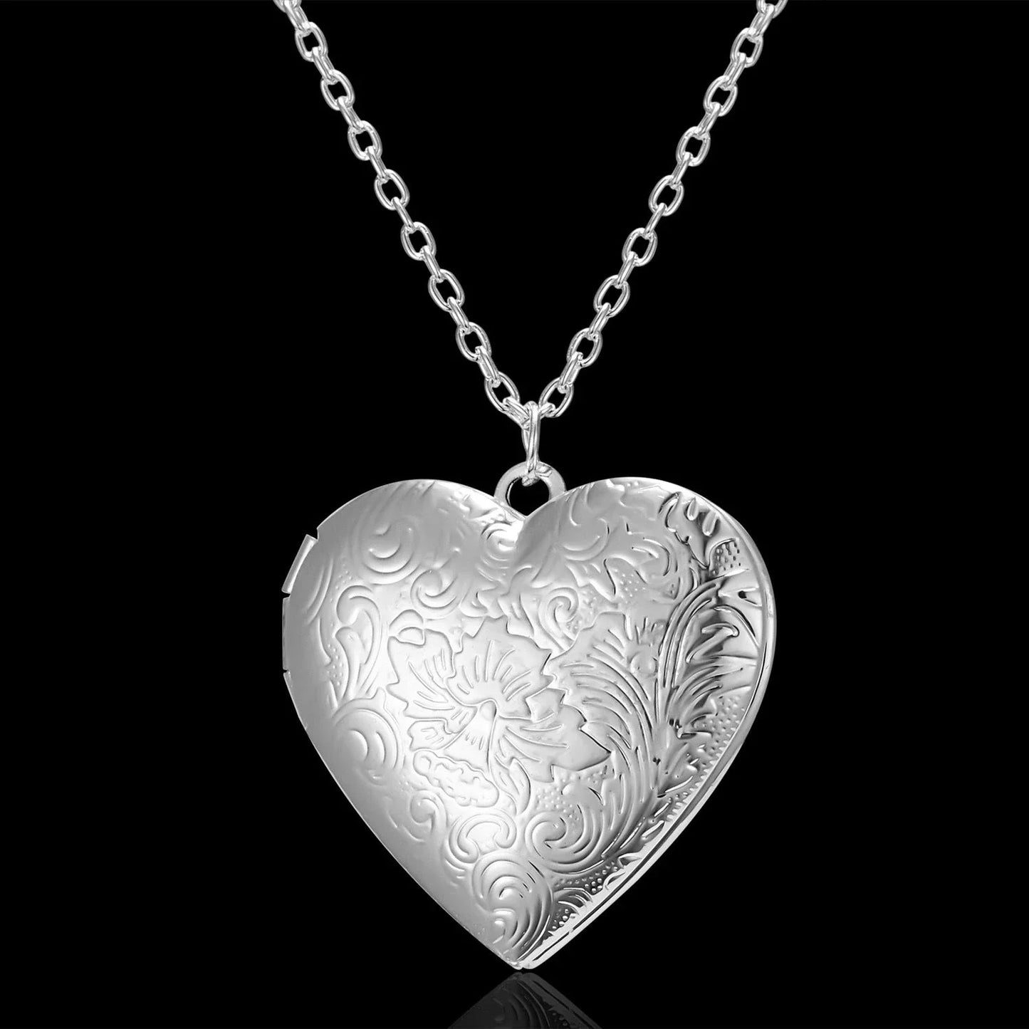Personalized Heart-Shaped Photo Frame Necklace with various color options, showcasing the unique design and ability to display a cherished photo