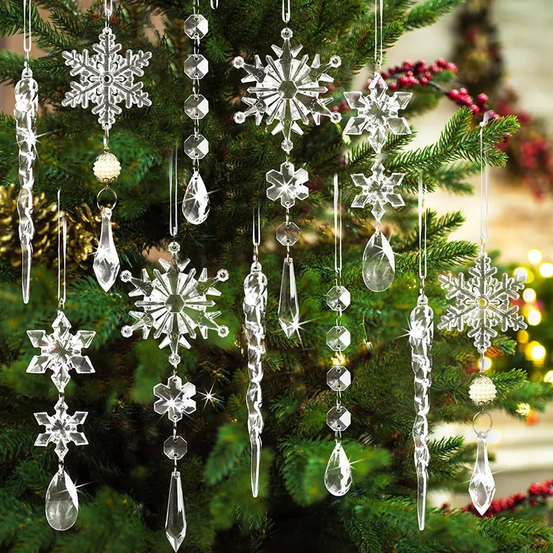 10 Sparkling Acrylic Icicle Ornaments for Festive Holiday Decor