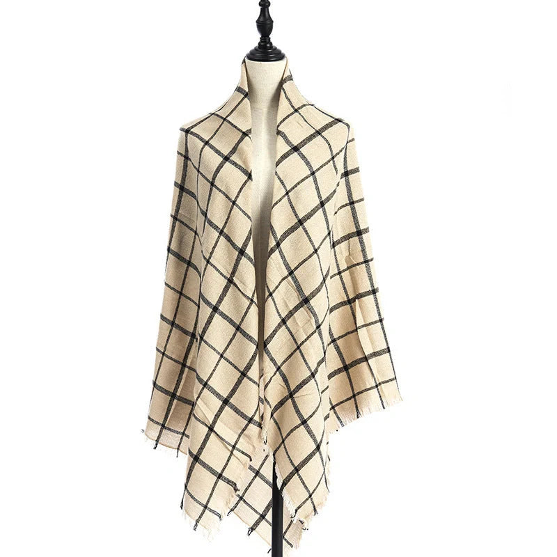 Luxury plus-sized double-sided cashmere-like scarf shawl in various colours