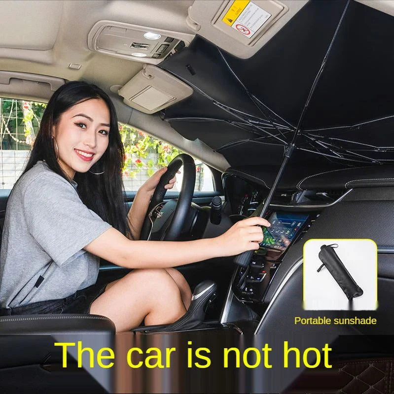 Versatile car sun shade with foldable design and powerful UV protection for windshield