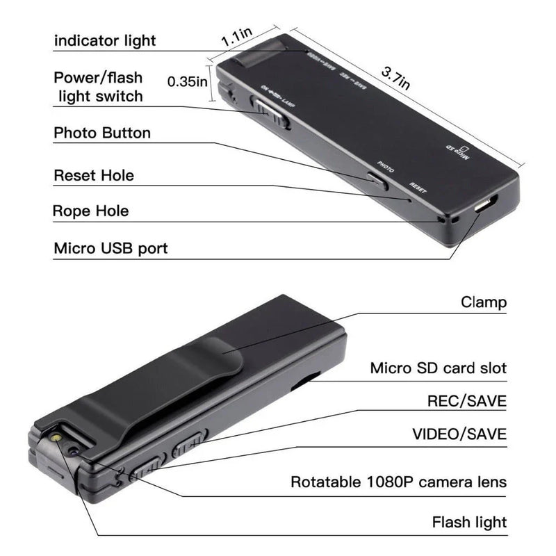Durable Magnetic Digital Recorder with 1080P HD Video