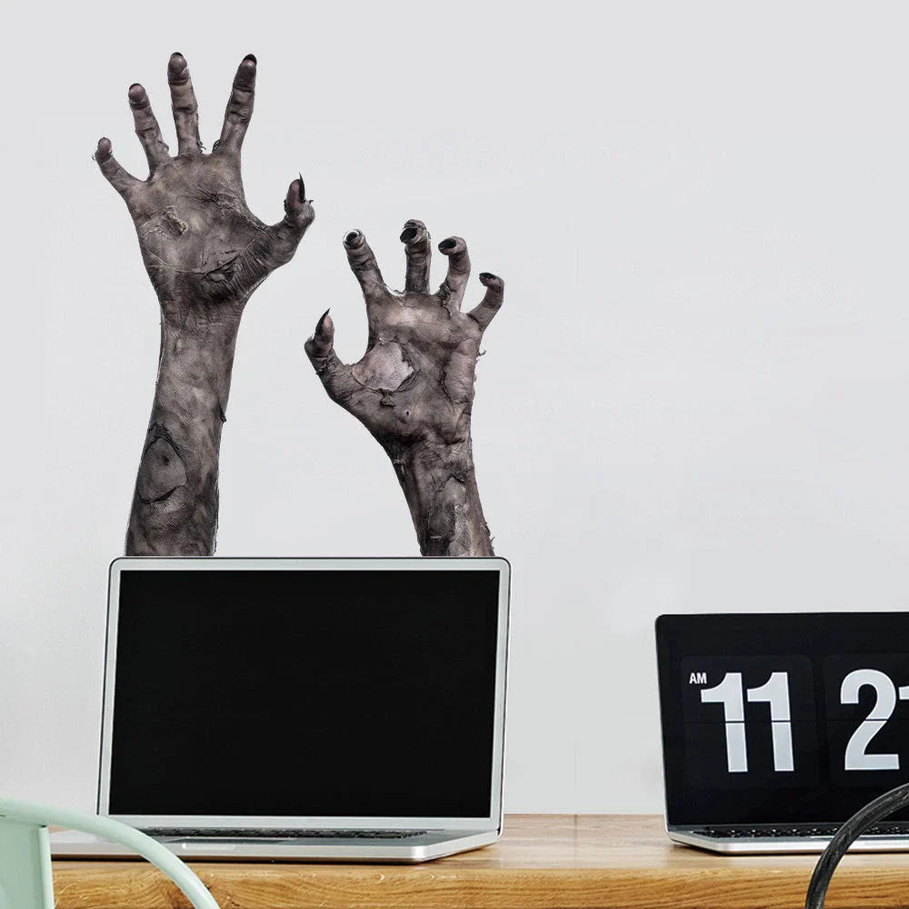 Spooky ghostly hand wall decal for Halloween home decor