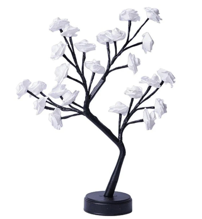 Enchanting 3D rose lamp with various color options, creates romantic ambiance for home decor