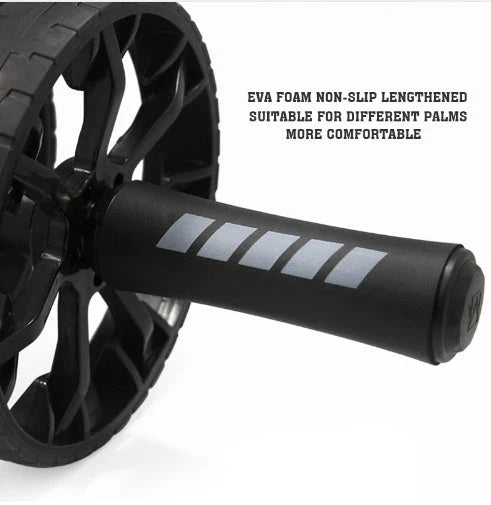 Premium abdominal roller with supportive mat, designed for core strengthening and toning exercises