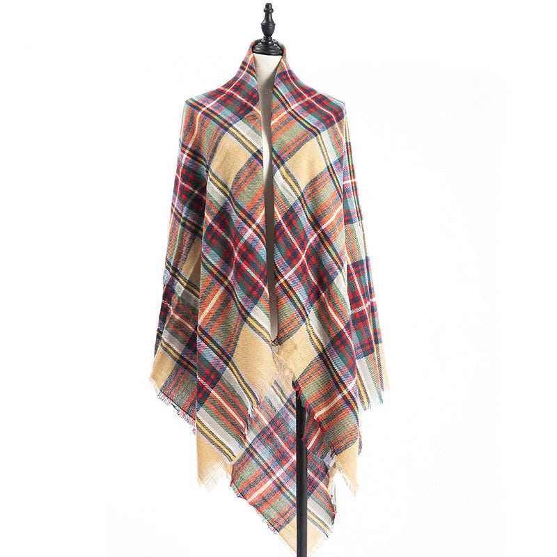 Luxury plus-sized double-sided cashmere-like scarf shawl in various colours