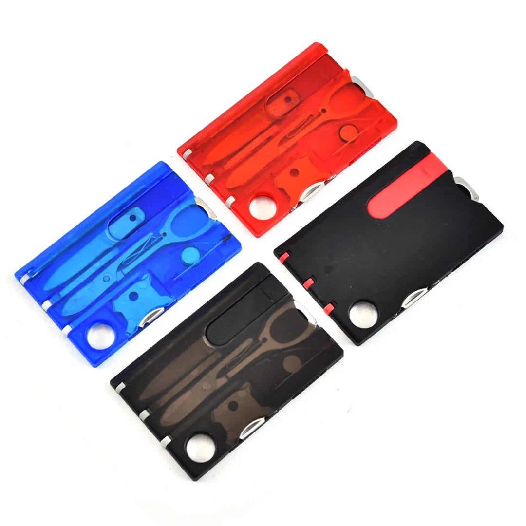 Pocket Credit Card Multi Tool - A compact, 12-in-1 device with essential tools for outdoor adventures and daily tasks