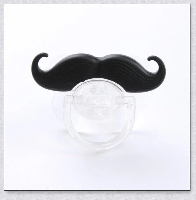Adorable mustache-themed pacifier for newborns, designed with premium materials for safety and comfort