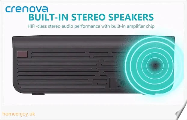 Crenova Mini LED Projector - Compact, Portable, and Bluetooth-Enabled for Versatile Home Entertainment