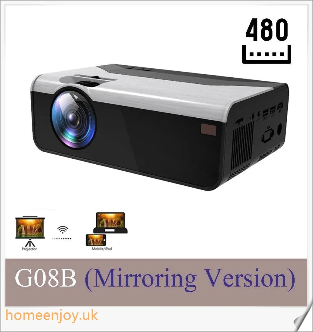 Crenova Mini LED Projector - Compact, Portable, and Bluetooth-Enabled for Versatile Home Entertainment