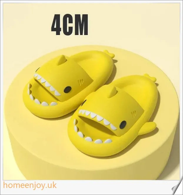 Adult's indoor and outdoor slippers with a funny shark cartoon design, made from premium EVA material for comfort and traction