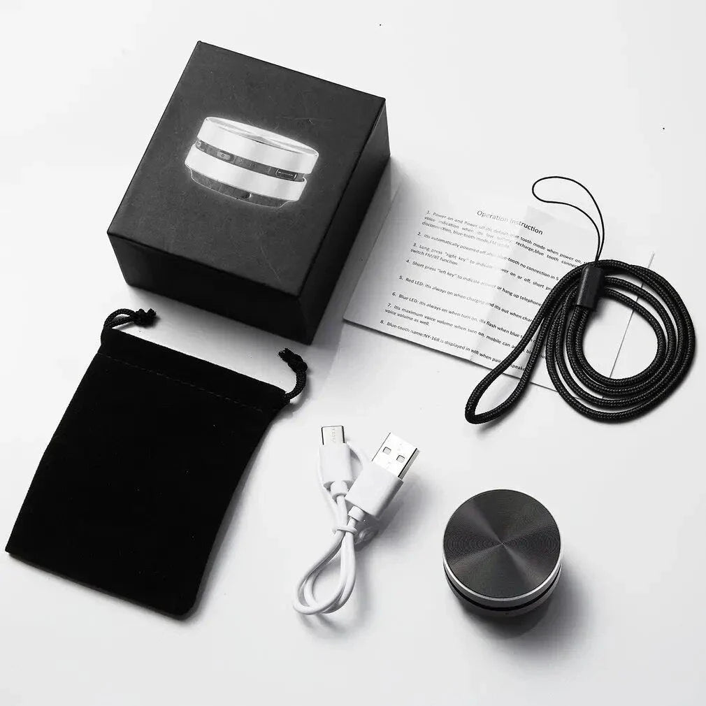 Mini Bluetooth Bone Conduction Speaker with Portable Stereo Soundbox, Dual Audio Channels and FM Radio