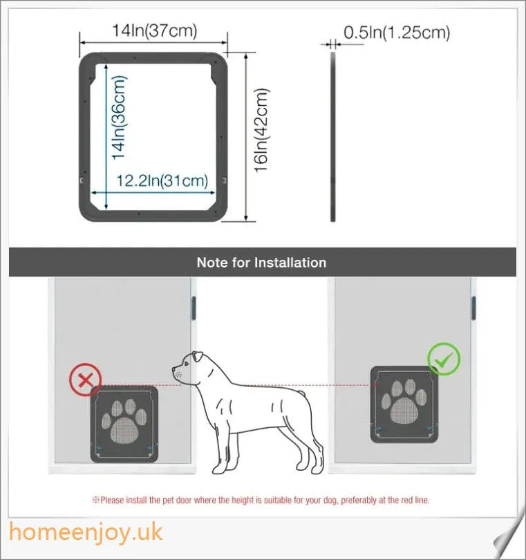 Homeenjoy UK Controllable Access Pet Door