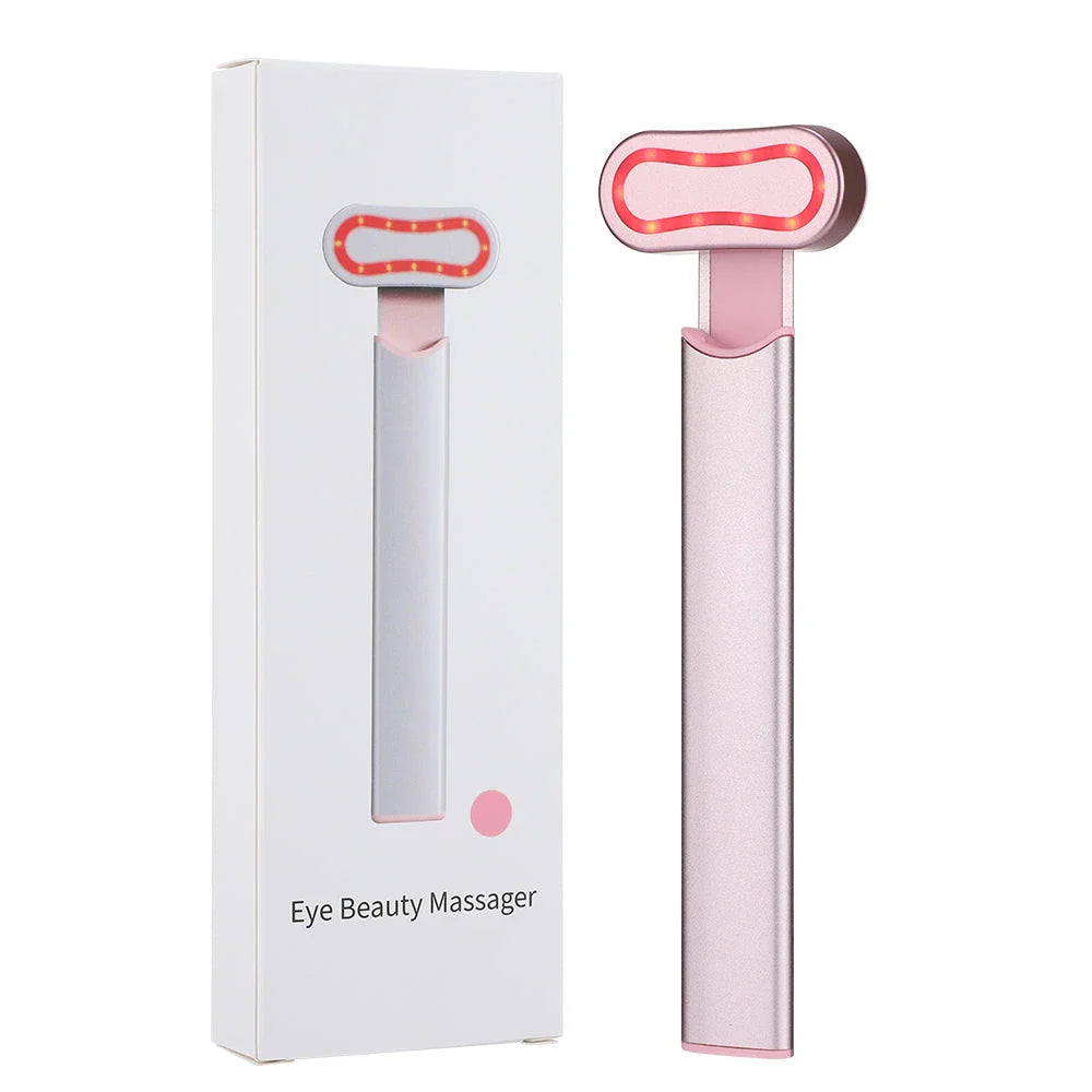 The EMS Eye Beauty Device, a compact and portable eye massager with microcurrent, warm compress, and 360° rotation technology to revitalise the delicate eye area.