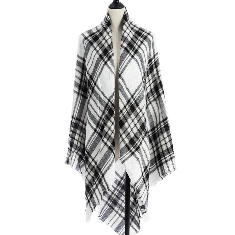 Luxury plus-sized double-sided cashmere-like scarf shawl in various colours