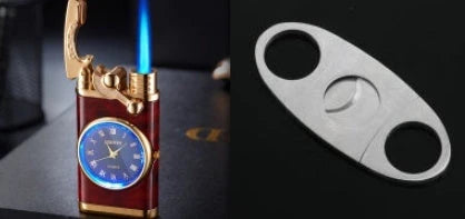 Multipurpose Butane Lighter and Wrist Watch Combo with Adjustable Flame, Durable Construction, and Stylish Design