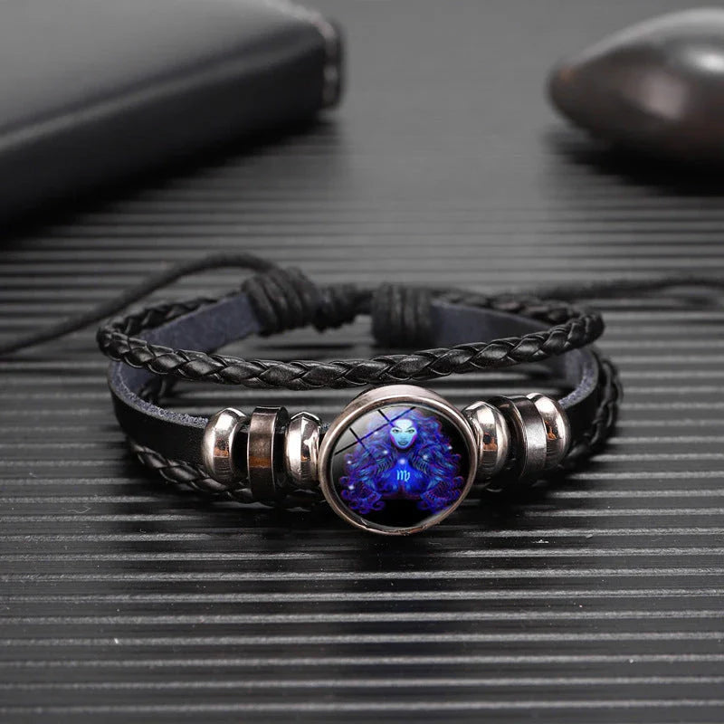 Zodiac Constellation Bracelet in Braided Design for Men, Women, and Kids