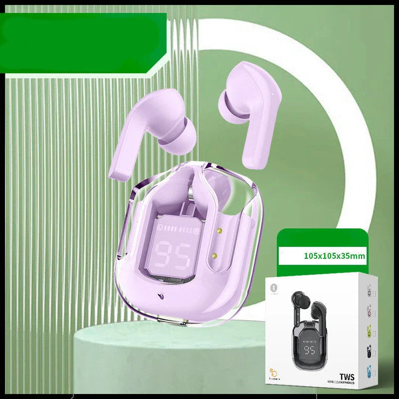 Wireless Bluetooth Earbuds with Digital Display, Noise Reduction, and Long Battery Life