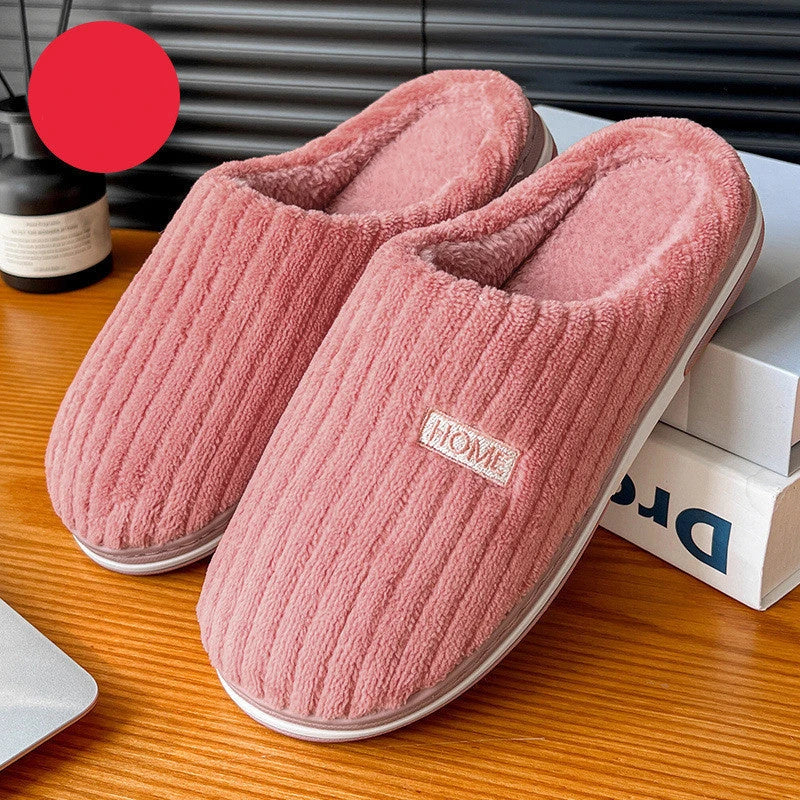 Cozy cotton slippers in various vibrant colors for comfortable indoor wear