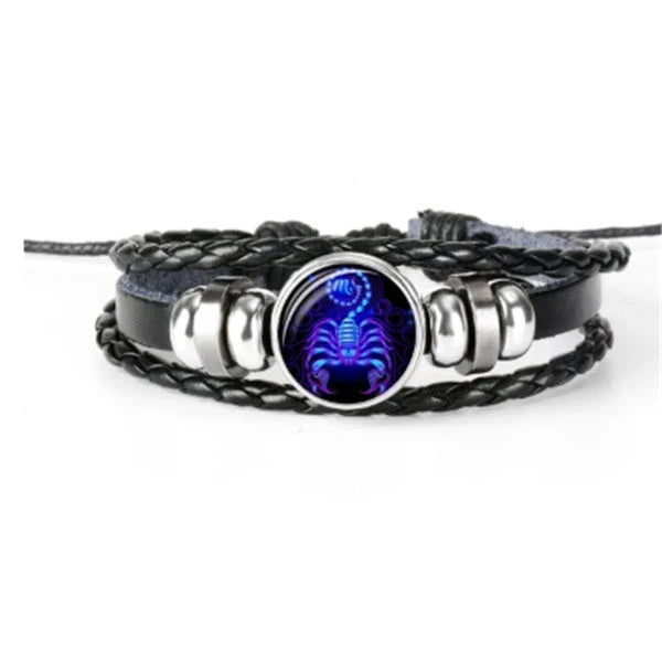 Zodiac Constellation Bracelet in Braided Design for Men, Women, and Kids