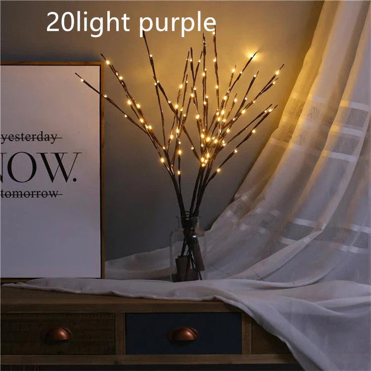 Enchanting 20-LED twig lights for creating a cozy, festive ambiance in any room or event