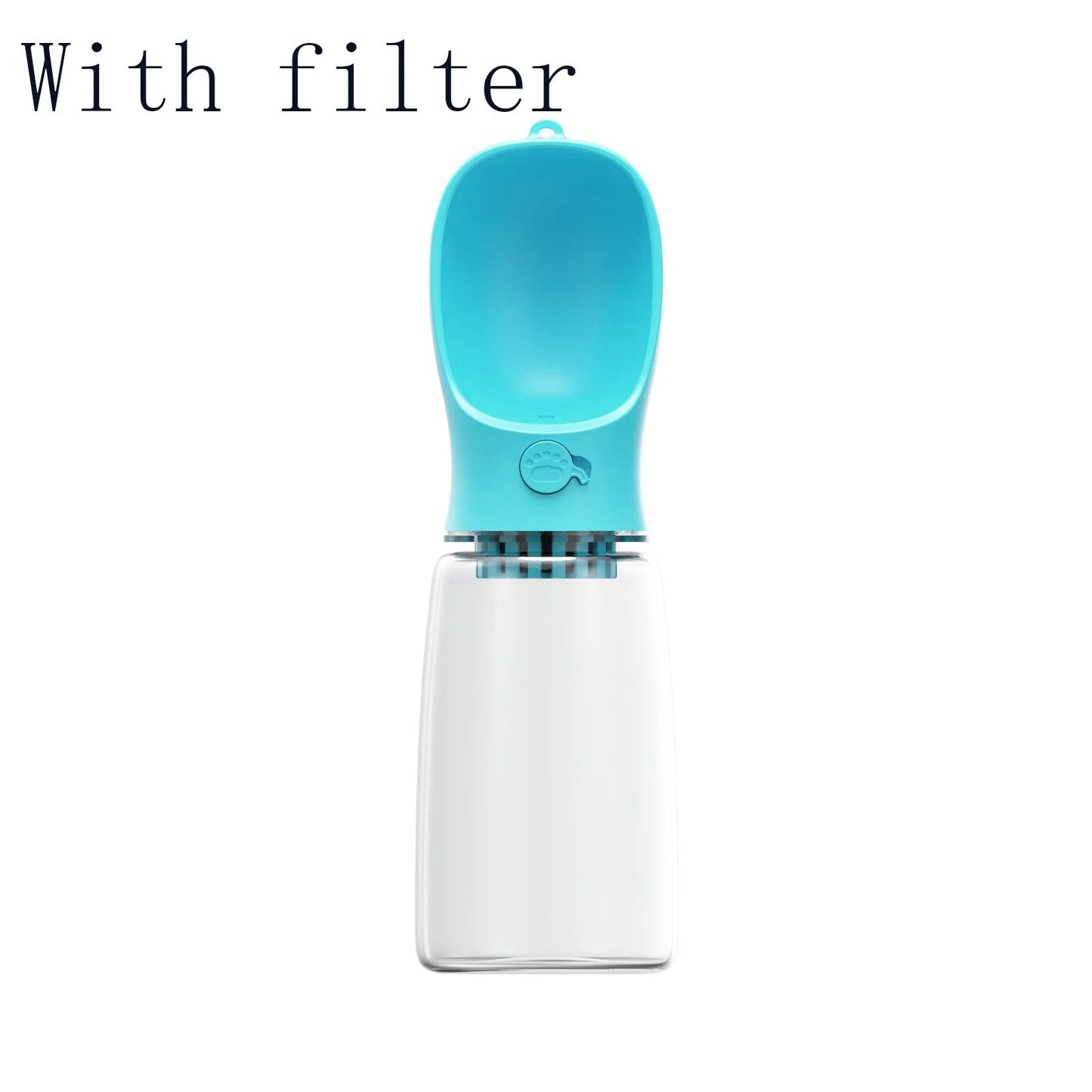 Durable, leak-proof pet water bottle with one-touch button for easy, mess-free hydration on the go