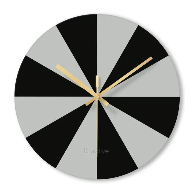 Large transparent tempered glass minimalist wall clock showing silent movement and included mounting hook.
