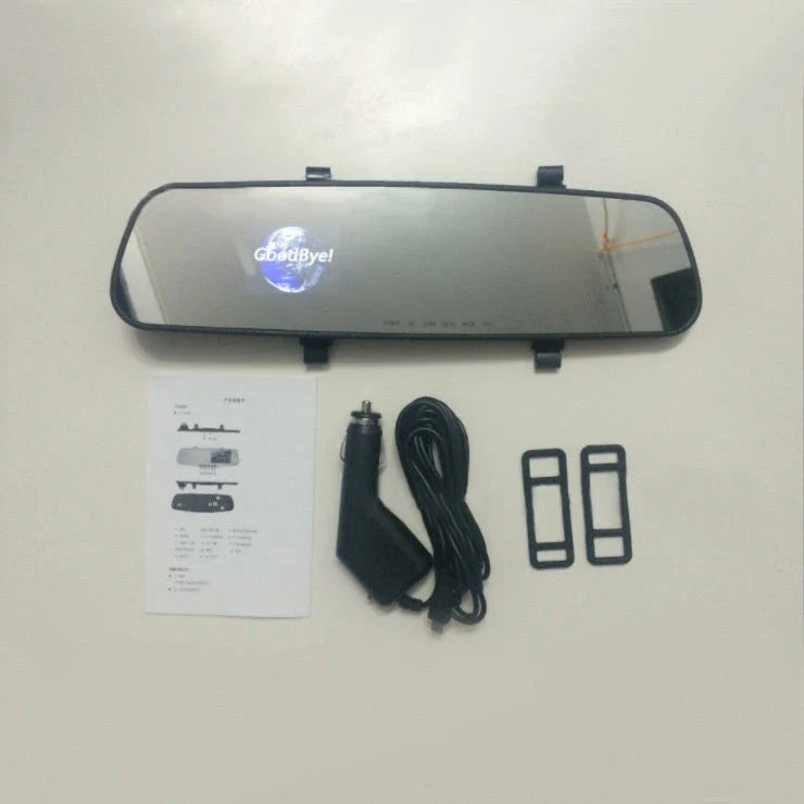 Premium 1080p HD Rearview Mirror Driving Recorder with Motion Detection for Enhanced Road Safety and Security