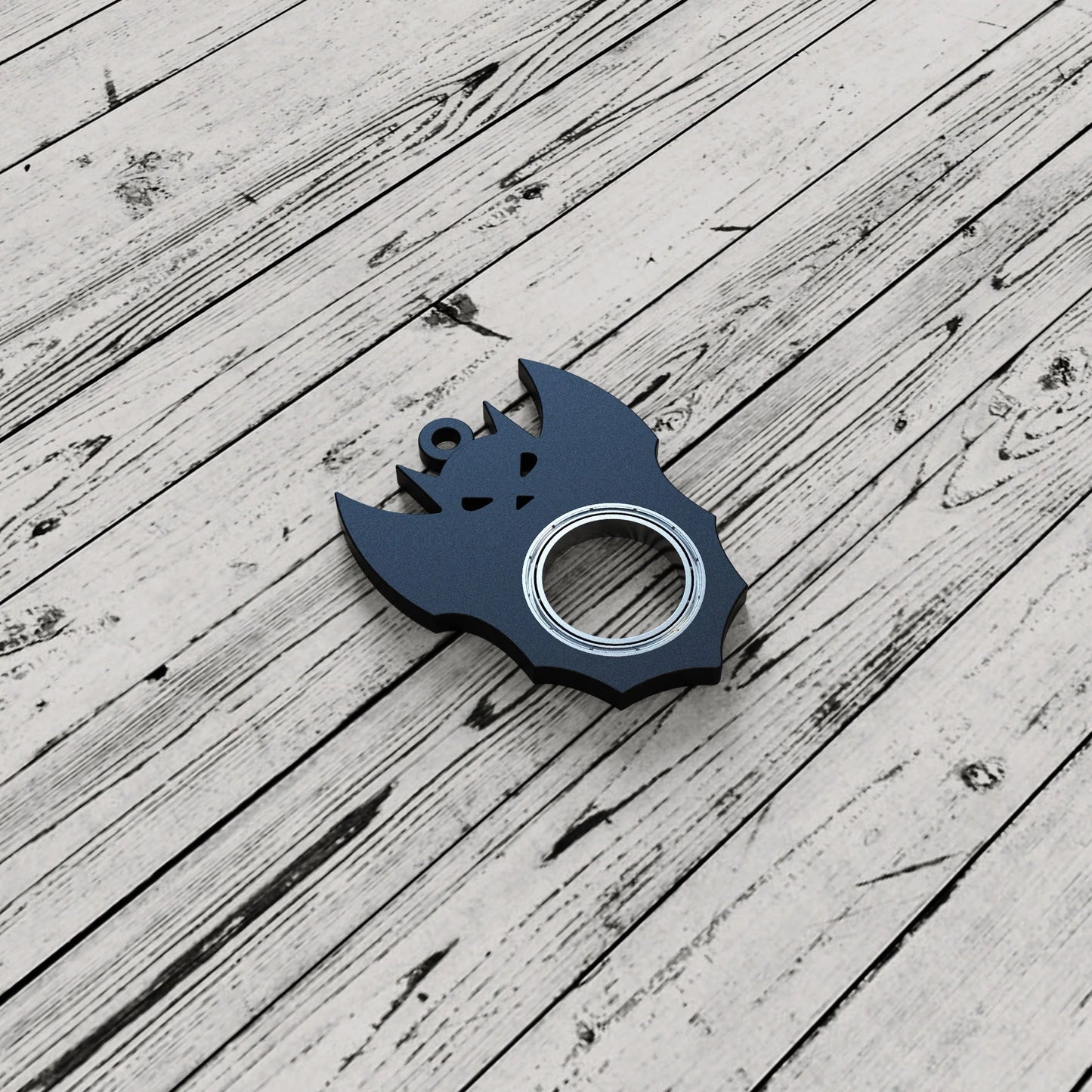 Halloween-themed bat demon ghost fidget spinner keychain toy for stress relief