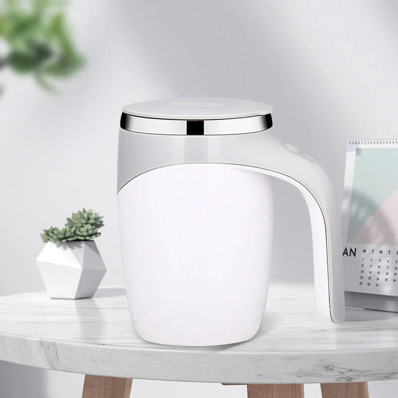 Premium Rechargeable Electric Stirring Mug for Coffee, Tea, and Beverages - Automatic Blending, Durable Construction, Cordless Convenience