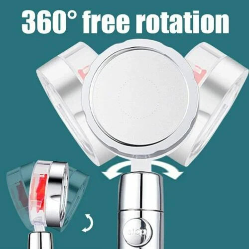 A modern minimalist shower head with a high-pressure design and water-saving micro-nozzle technology