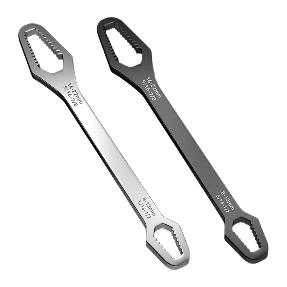 Dual-head box wrench with non-slip grip for DIY repairs