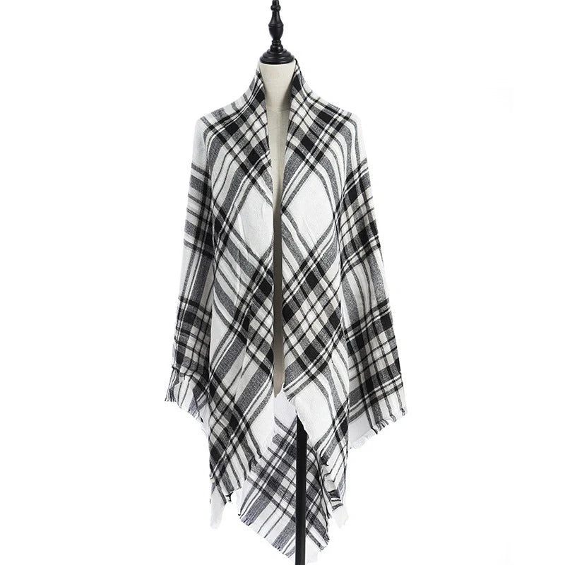 Luxury plus-sized double-sided cashmere-like scarf shawl in various colours