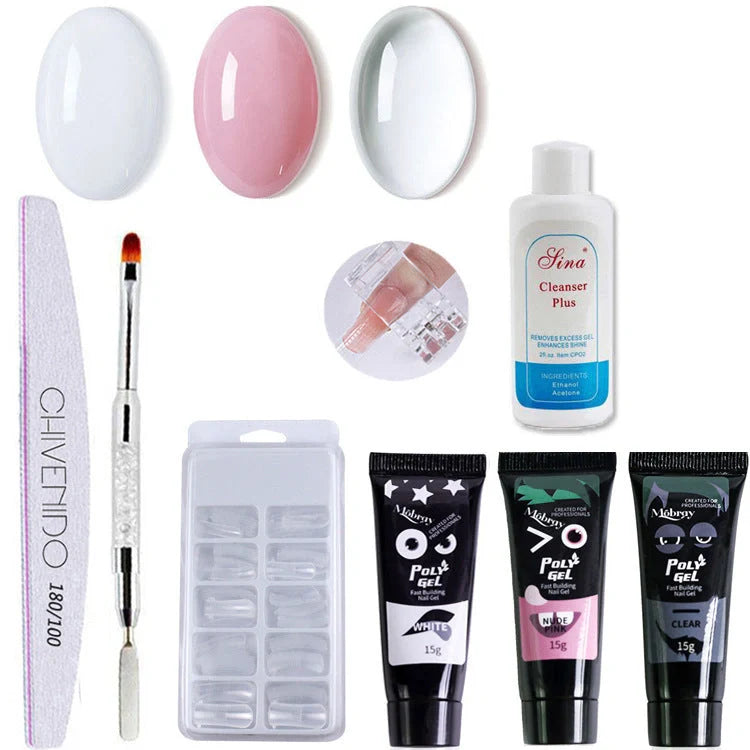 Professional Nail Art Extension Glue Set with Phototherapy Gel for healthier, stunning nails
