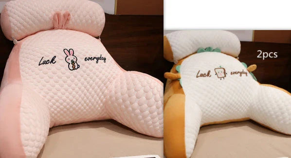 A cozy lumbar support cushion with a soft, breathable design for comfortable back and posture support