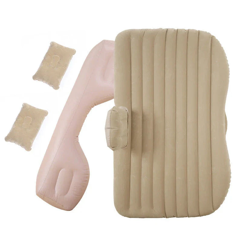 Premium car air mattress with soft, skin-friendly flocking material for comfortable on-the-go sleeping