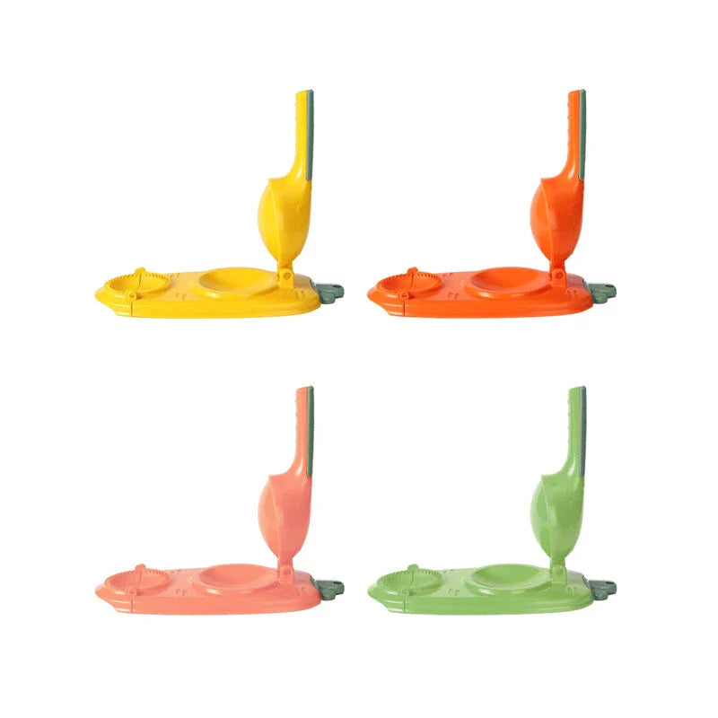 Ergonomic dumpling press tool made of food-grade plastic for easy and convenient homemade dumplings
