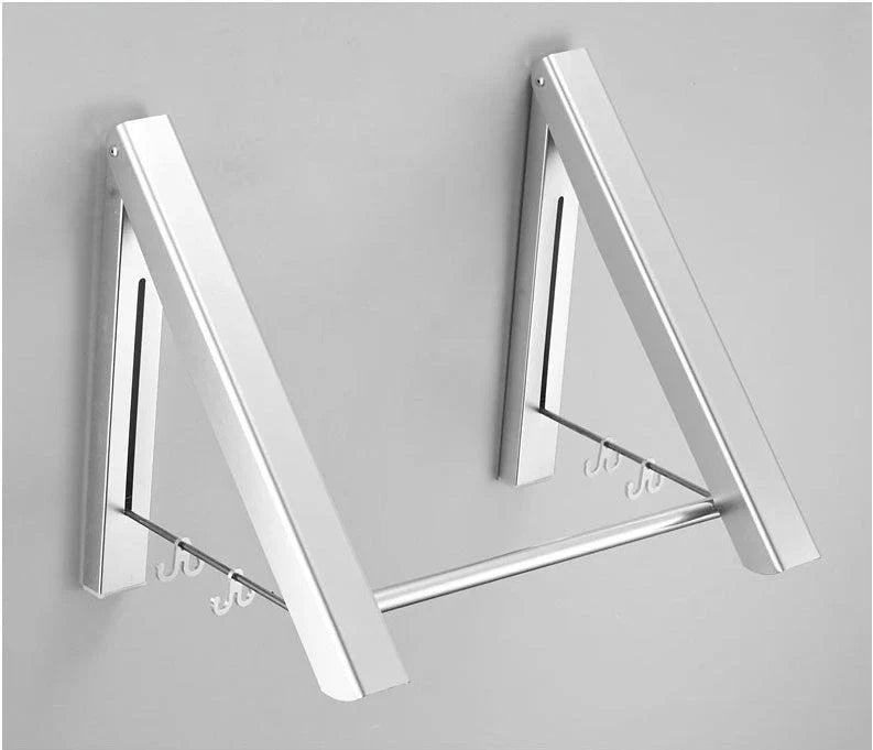 Foldable Aluminum Alloy Wall Hanger with Sturdy Triangle-Shaped Design and Rust-Resistant Finish