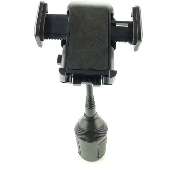 Versatile car cup holder and phone mount with 360-degree rotation and durable ABS construction