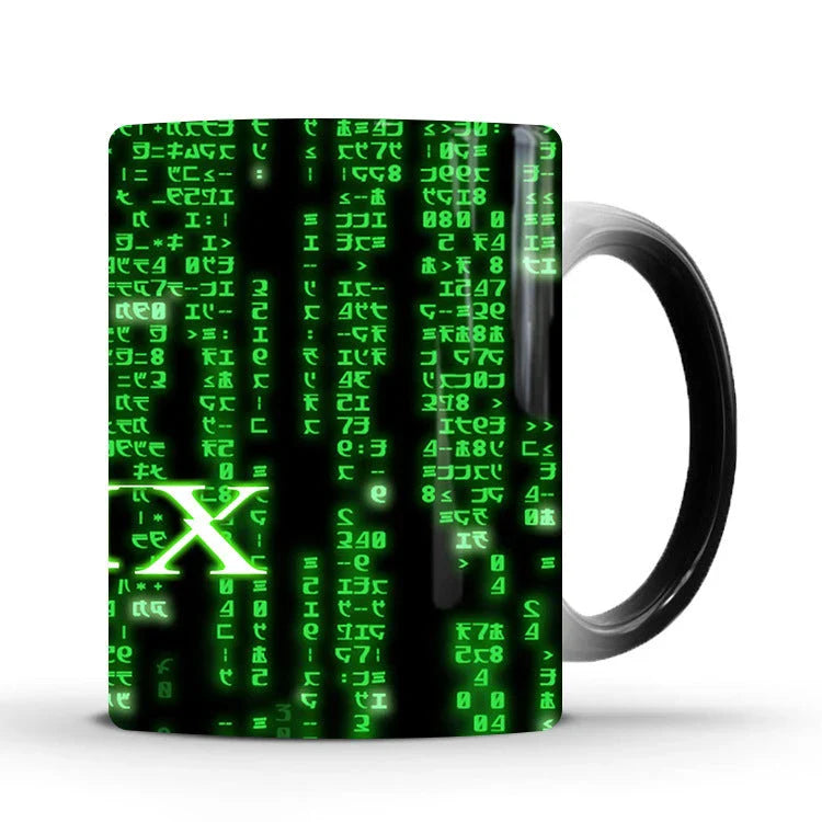 The Matrix Mug - A Captivating Color-Changing Ceramic Coffee Cup Inspired by the Iconic Sci-Fi Film