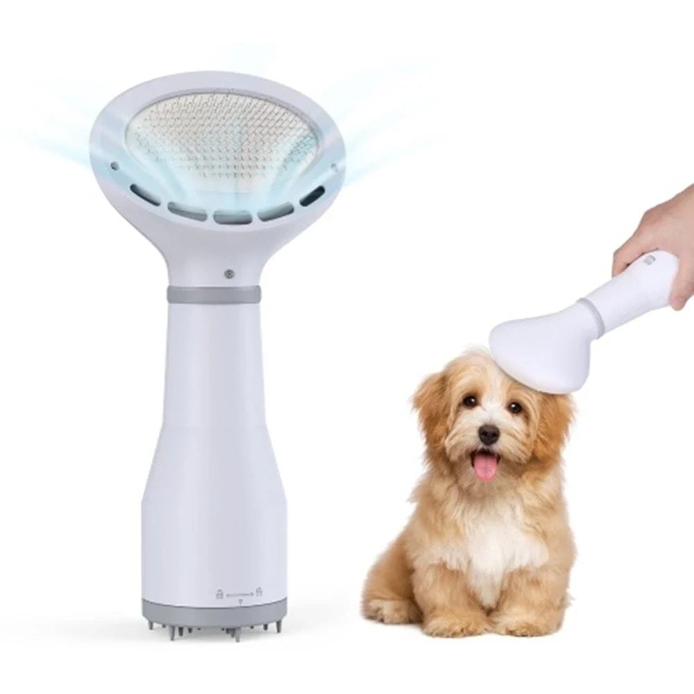 Premium Grooming System: Quiet Dog Hair Dryer with Slicker Brush for Efficient and Comfortable Pet Grooming