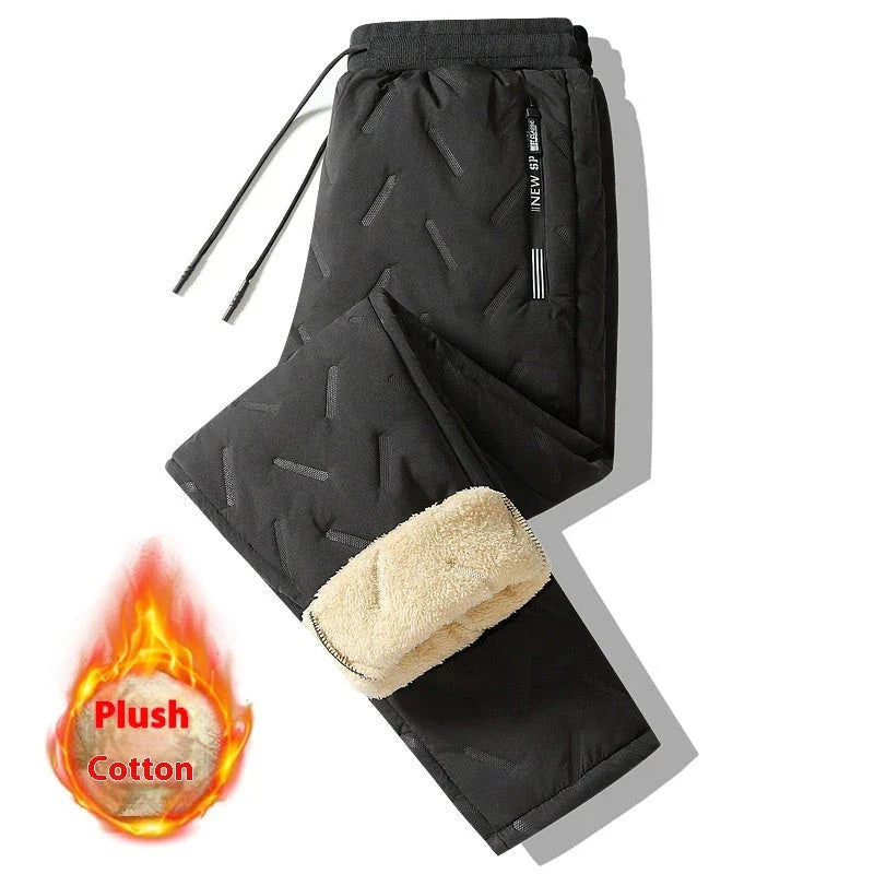 Premium fleece-lined winter pants for men in various colors and styles