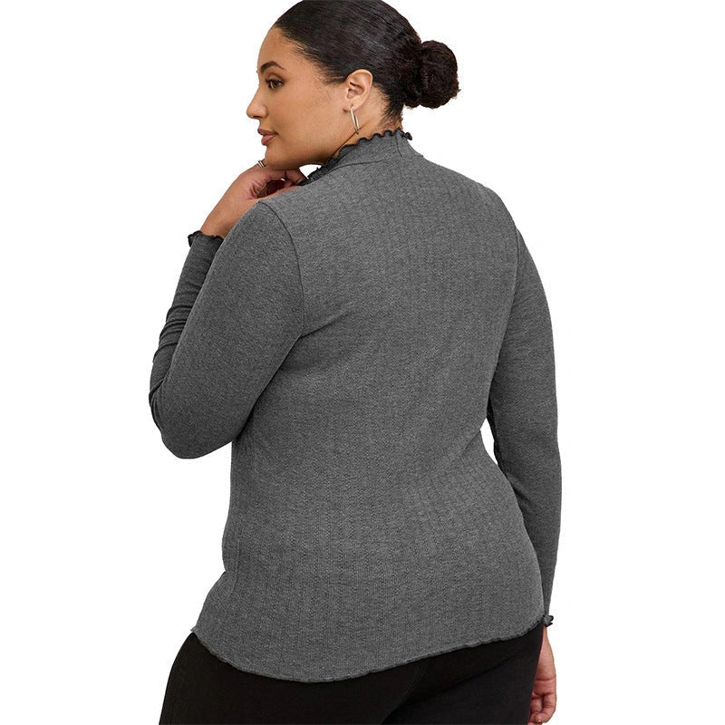 Homeenjoy UK Elegant Ribbed Long Sleeve Top - A Timeless Wardrobe Essential