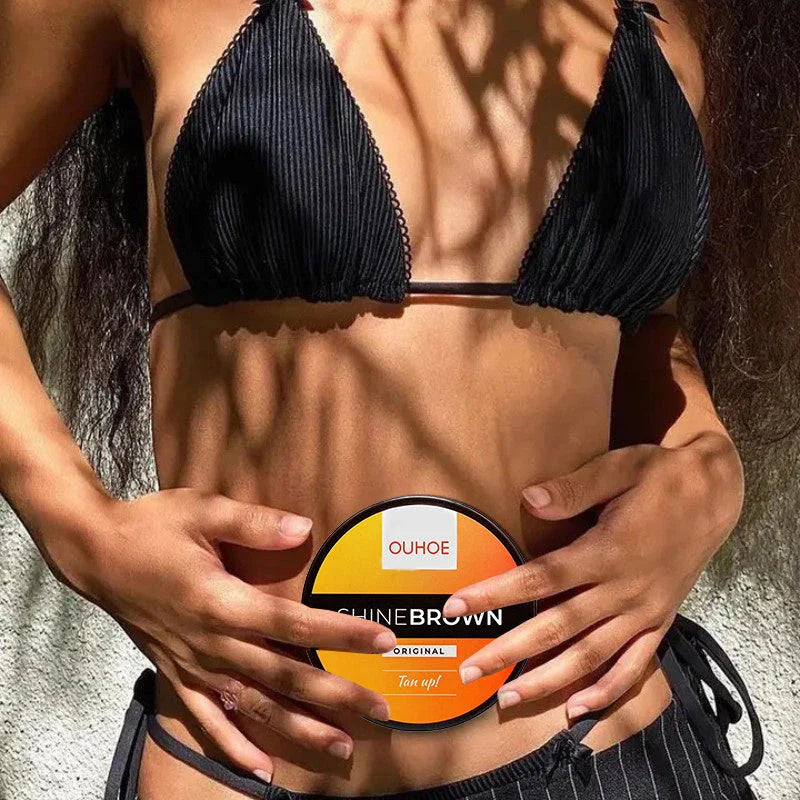 Luxurious tanning gel with aloe vera and wheat extracts for a natural, long-lasting sun-kissed glow