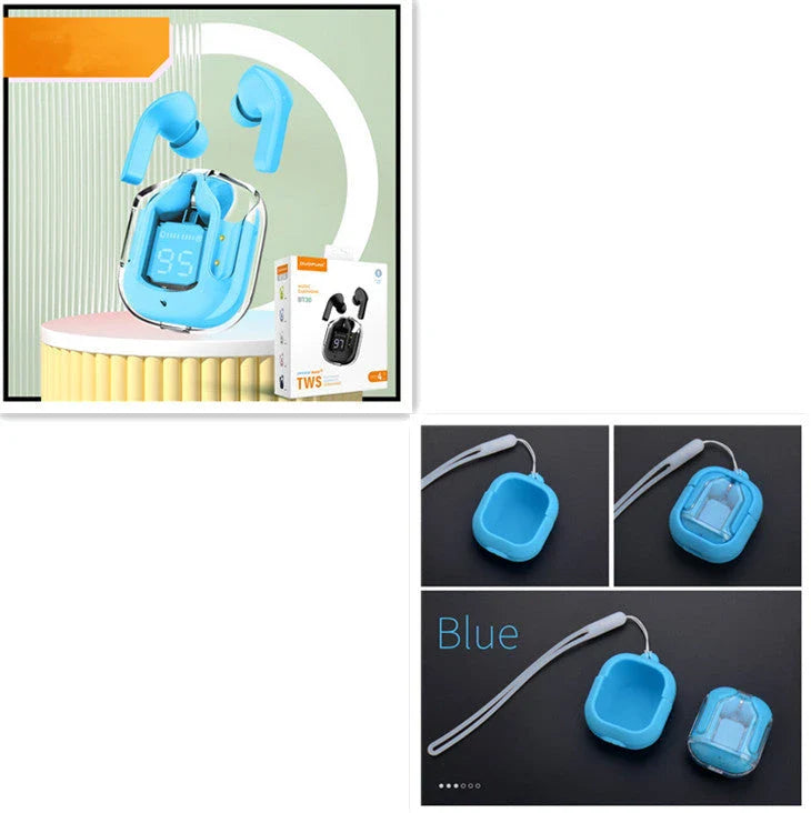 Wireless Bluetooth Earbuds with Digital Display, Noise Reduction, and Long Battery Life